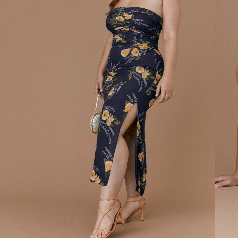 Reformation Lore Floral Dress